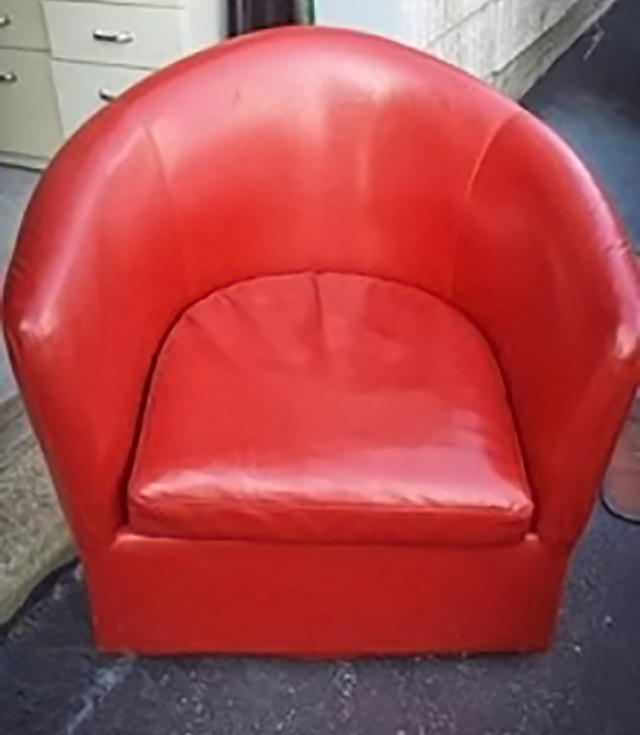Red Leather Chair for Sale