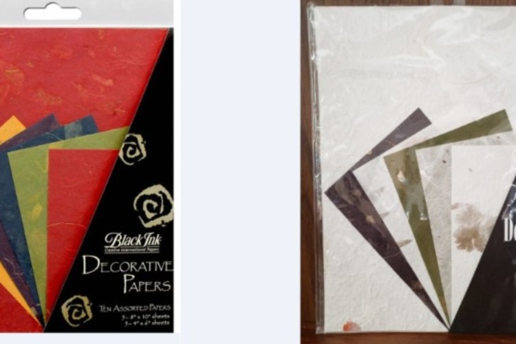 papers Decorative Black Ink Group of 2 papers Decorative Black Ink Group of 2