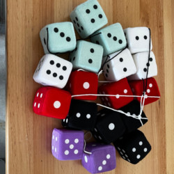 Retro hanging dice