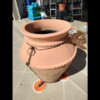 Painted top of pot Terracotta color