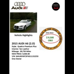 AUDI A6 FOR SALE