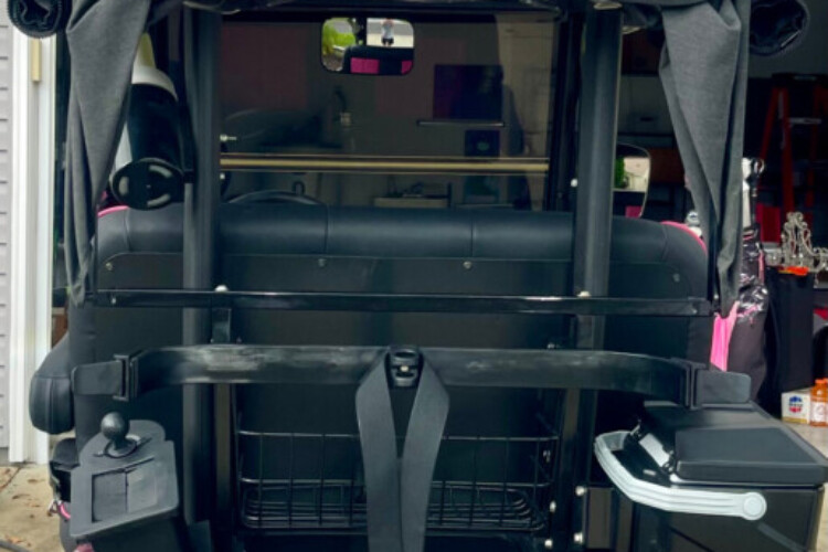 Custom Sunbrella roof with integrated LED light bar — sleek, durable, and night-drive ready.